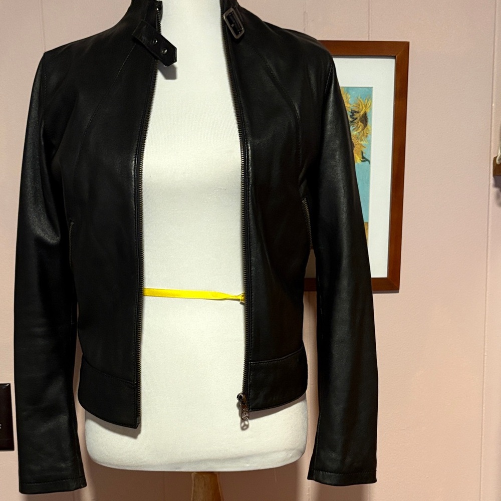 Miss Top Gun Sleek Black Leather Women's Jacket